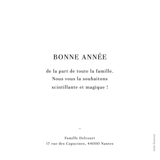 Carte de voeux Magazine kraft - Verso Carte de voeux Magazine kraft - Verso