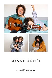 Carte de voeux précieux moments (4 photos) blanc Carte de voeux précieux moments (4 photos) blanc