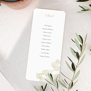 Plan de table mariage Envolée d'eucalyptus beige