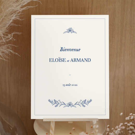 Panneau mariage Nature chic Bleu - Vue 2 Panneau mariage Nature chic Bleu - Vue 2