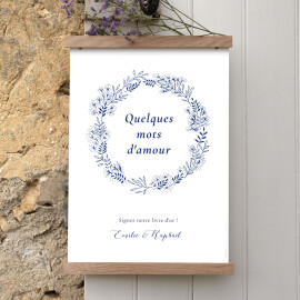 Panneau mariage Ronde des prés Bleu