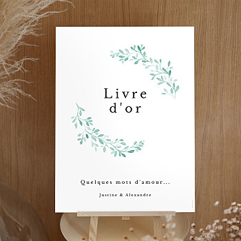 Panneau mariage ronde aquarellée blanc Panneau mariage ronde aquarellée blanc
