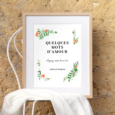 Panneau mariage Sous la pergola Rouge Panneau mariage Sous la pergola Rouge