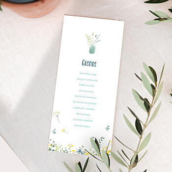 Plan de table mariage bouquet sauvage jaune Plan de table mariage bouquet sauvage jaune