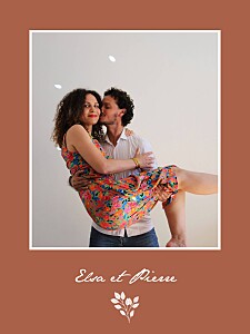 Affiche photos signature végétale portrait rouge Affiche photos signature végétale portrait rouge