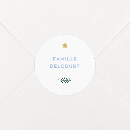 Stickers pour enveloppes naissance Sweet liberty vert - Vue 1