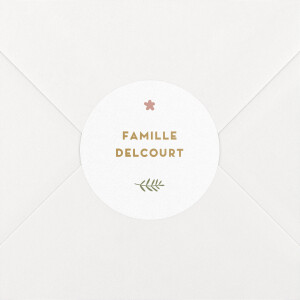 Stickers pour enveloppes naissance Sweet liberty rose