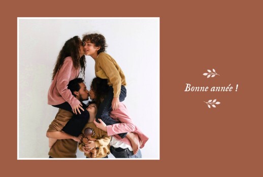 Carte de voeux Signature végétale (4 photos) Sienne - Recto Carte de voeux Signature végétale (4 photos) Sienne - Recto