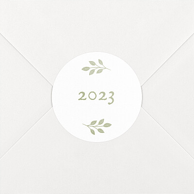 Stickers pour enveloppes vœux vert signature végétale vert Stickers pour enveloppes vœux vert signature végétale vert