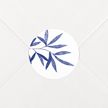 Stickers pour enveloppes vœux Laurier bleu
