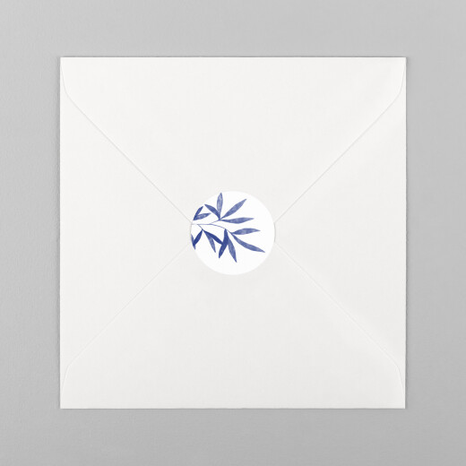 Stickers pour enveloppes vœux Laurier bleu - Vue 2