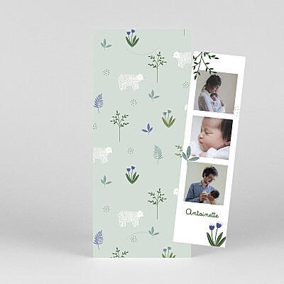 Faire-part de naissance marque-page mon petit ourson (marque-page) bleu Faire-part de naissance marque-page mon petit ourson (marque-page) bleu