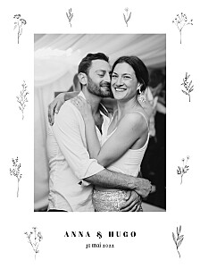 Affichette avec photo herbier blanc Affichette avec photo herbier blanc