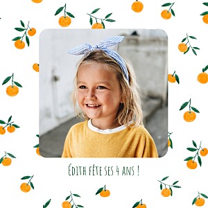 Carte d'anniversaire orange agrumes crayonnés orange Carte d'anniversaire orange agrumes crayonnés orange