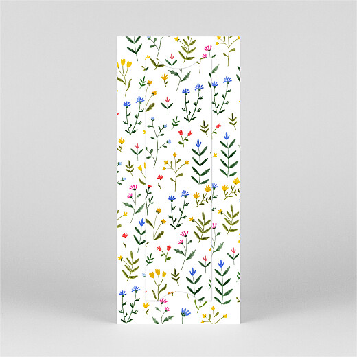 Carte d'anniversaire Fleurs sauvages (marque-page) blanc - Vue 3