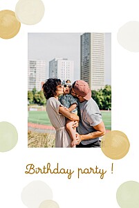 Carte d'anniversaire jaune confettis jaune Carte d'anniversaire jaune confettis jaune