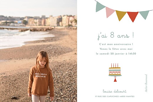 Carte d'anniversaire Sweet candy Rouge - Verso