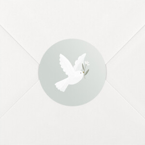 Stickers pour enveloppes naissance Petite colombe Bleu