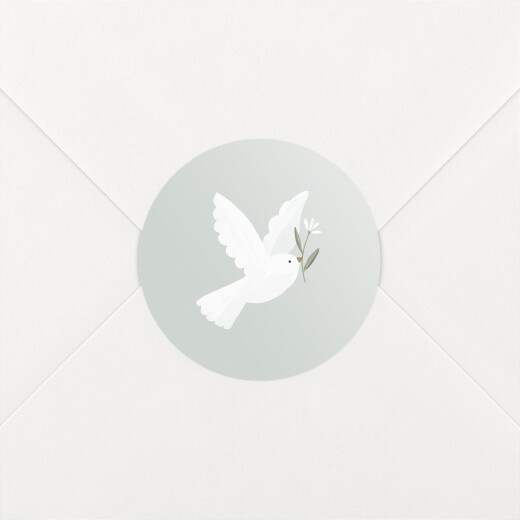 Stickers pour enveloppes naissance Petite colombe Bleu - Vue 1 Stickers pour enveloppes naissance Petite colombe Bleu - Vue 1