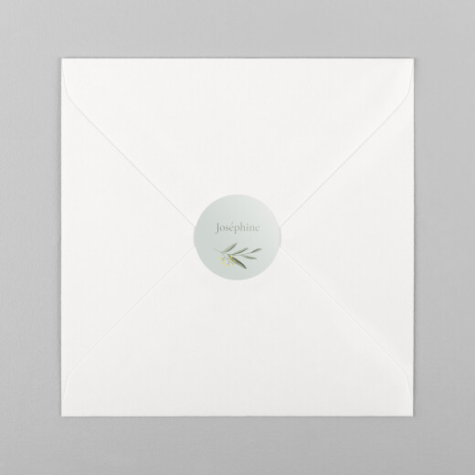Stickers pour enveloppes naissance Petite colombe Bleu - Vue 2