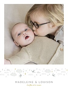 Affichette famille nuage de lait bleu Affichette famille nuage de lait bleu