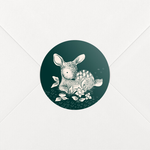 Stickers pour enveloppes vœux Histoire du soir Vert - Vue 1