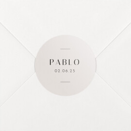 Stickers pour enveloppes naissance Pictos graphiques Beige