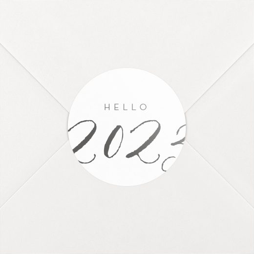 Stickers pour enveloppes vœux Little big year hello - Vue 1
