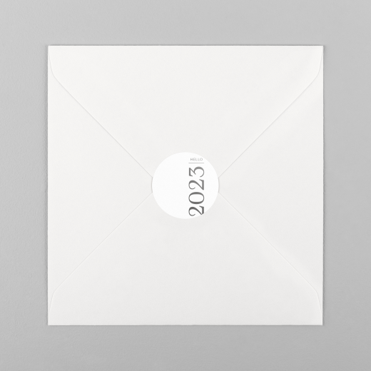 Stickers pour enveloppes vœux Happy year hello - Vue 2