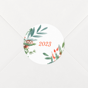 Stickers pour enveloppes vœux Solstice d'hiver