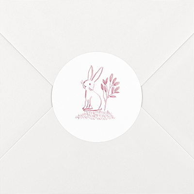 Stickers pour enveloppes naissance bois joli rose Stickers pour enveloppes naissance bois joli rose