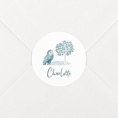 Stickers pour enveloppes naissance bleu bois joli bleu Stickers pour enveloppes naissance bleu bois joli bleu