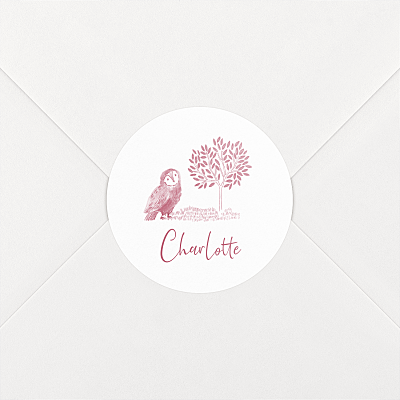 Stickers pour enveloppes naissance garçon bois joli rose Stickers pour enveloppes naissance garçon bois joli rose