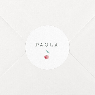Stickers pour enveloppes naissance fruits d'été blanc Stickers pour enveloppes naissance fruits d'été blanc