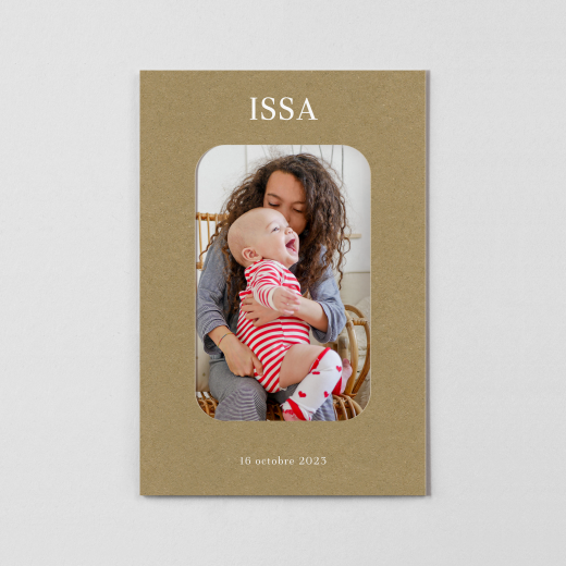 Faire-part de naissance Magazine (cadre) Kraft - Vue 2
