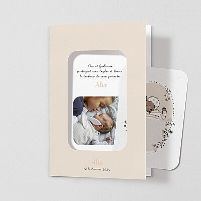 Faire-part de naissance rose sweet dream (cadre) rose Faire-part de naissance rose sweet dream (cadre) rose