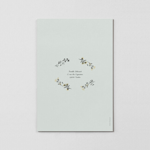 Faire-part de naissance Sweet dream (cadre) vert Faire-part de naissance Sweet dream (cadre) vert