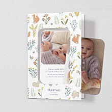 Faire-part de naissance Galipette (cadre) vert Faire-part de naissance Galipette (cadre) vert