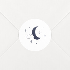 Stickers pour enveloppes naissance Céleste blanc