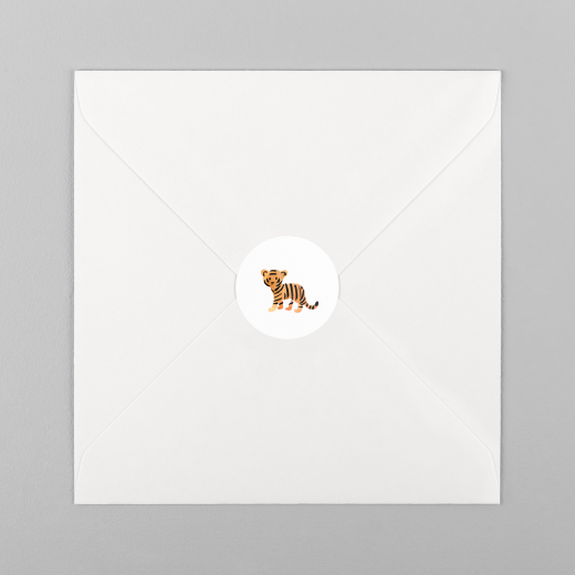 Stickers pour enveloppes naissance Petit tigre Blanc - Vue 2