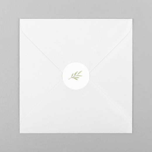 Stickers pour enveloppes mariage Aquarelle végétale Blanc - Vue 2