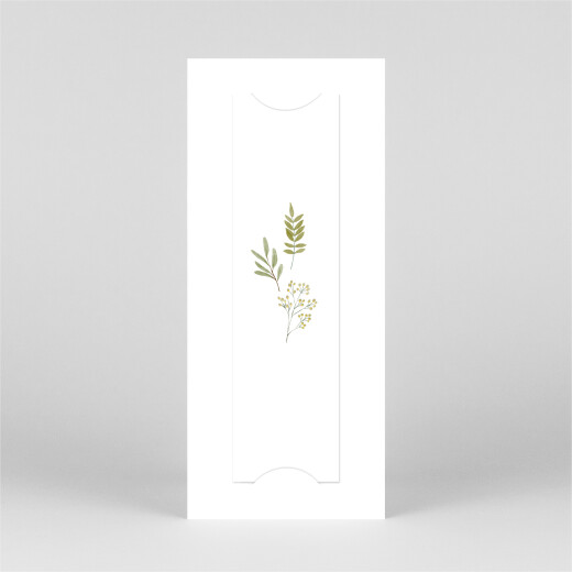 Carte de remerciement mariage Aquarelle végétale (marque-page) beige - Vue 3 Carte de remerciement mariage Aquarelle végétale (marque-page) beige - Vue 3