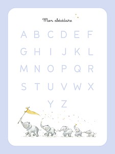 Affiche original l'abécédaire des éléphants lilas Affiche original l'abécédaire des éléphants lilas