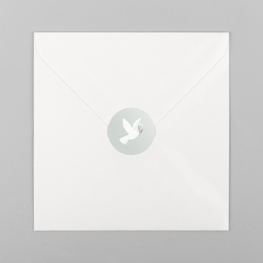 Stickers pour enveloppes baptême Petite colombe Bleu - Vue 2