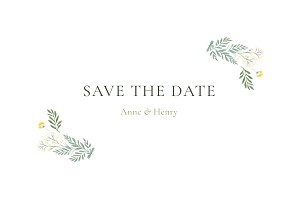 Save the date sans photo champêtre blanc Save the date sans photo champêtre blanc