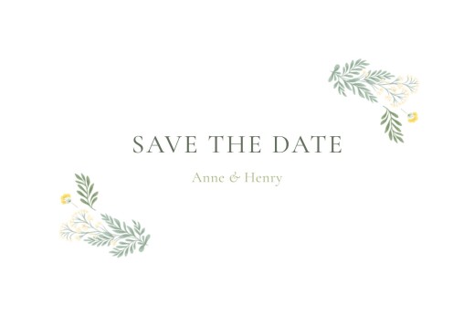 Save the Date Champêtre Blanc - Recto Save the Date Champêtre Blanc - Recto