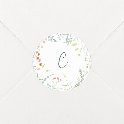 Stickers pour enveloppes naissance rose couronne florale rose Stickers pour enveloppes naissance rose couronne florale rose