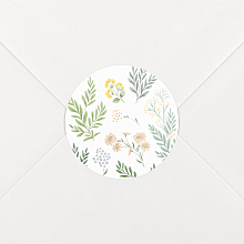 Stickers pour enveloppes mariage Champêtre Blanc