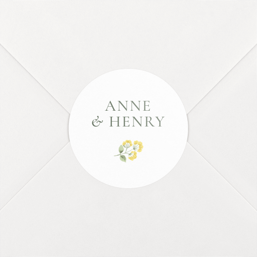 Stickers pour enveloppes mariage Champêtre Blanc - Vue 1
