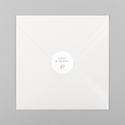 Stickers pour enveloppes mariage Champêtre Blanc - Vue 2